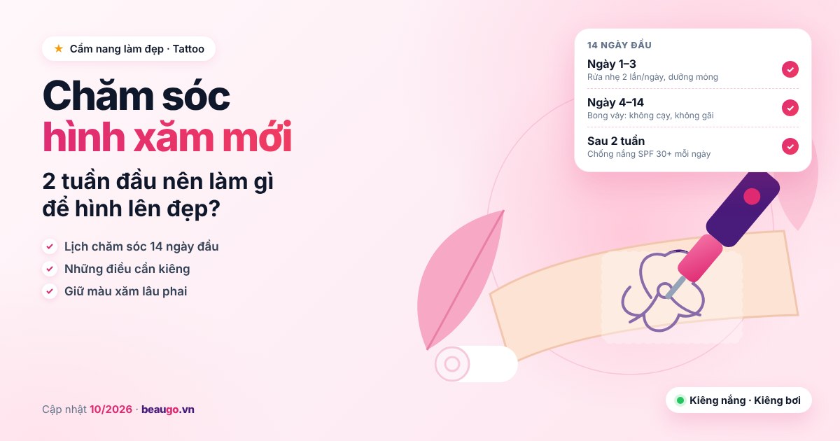 Chăm sóc hình xăm mới: 2 tuần đầu nên làm gì để hình lên đẹp?