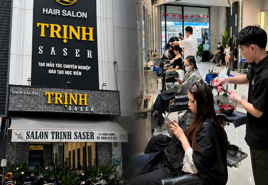 Hair Salon Trịnh Saser: Phân khúc cao, chuyên cắt và nhuộm chuyên sâu