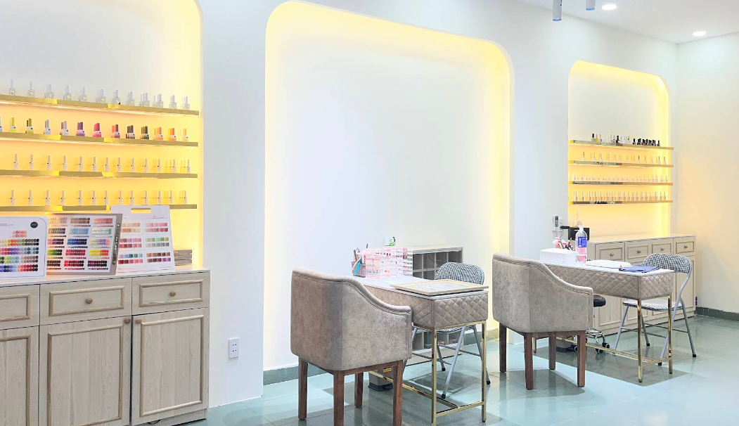 Không gian tiệm nail nhận đặt lịch online trên Beaugo tại Đà Nẵng và TPHCM